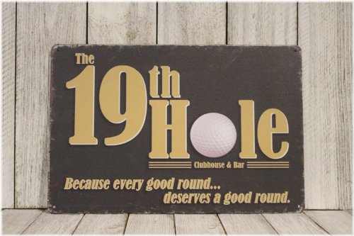Golfer's Retreat Tin Metal Sign