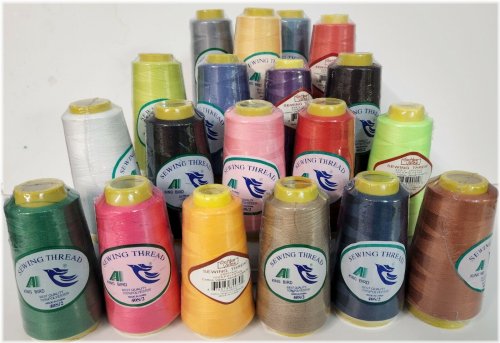 Rainbow Stitching Spools - 16 Assorted Colors, 2500 Yards Each