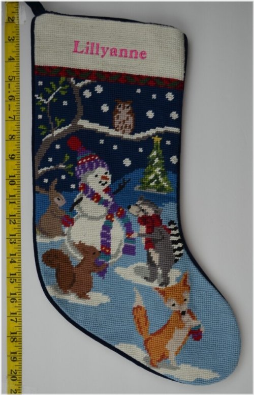 Frosty Friends Needlepoint Stocking
