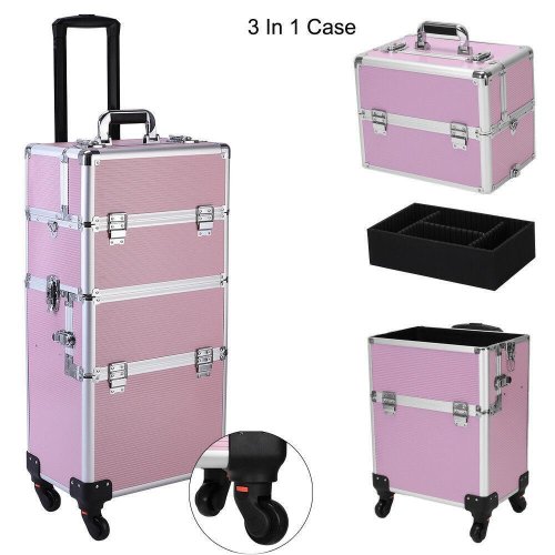 Pink Salon Makeup Trolley Organizer