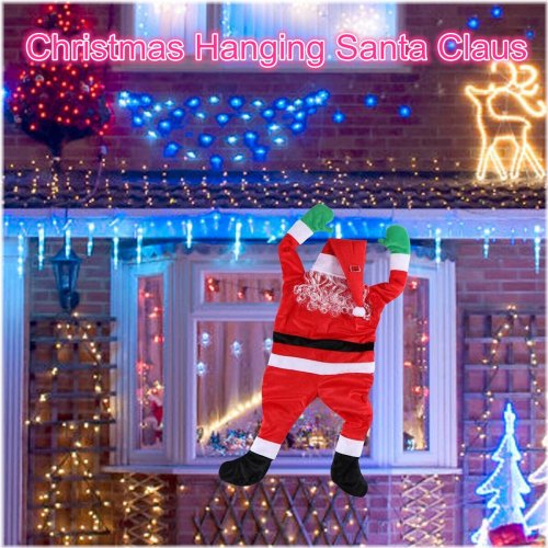 Jolly Climbing Santa Ornament