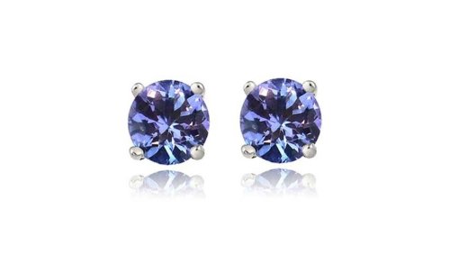 Tanzanite Sparkle Stud Earrings