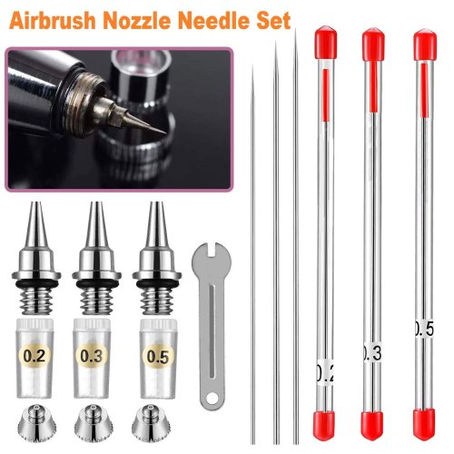 Precision Airbrush Nozzle Kit for Fine Spray Applications