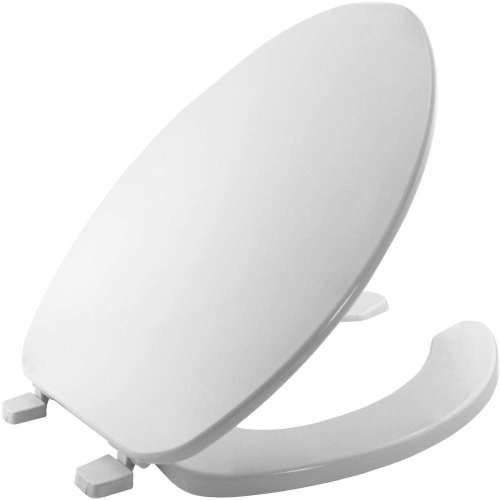 White Open Front Toilet Seat by Bemis