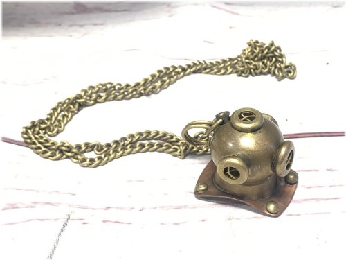 Brass Diving Helmet Pendant