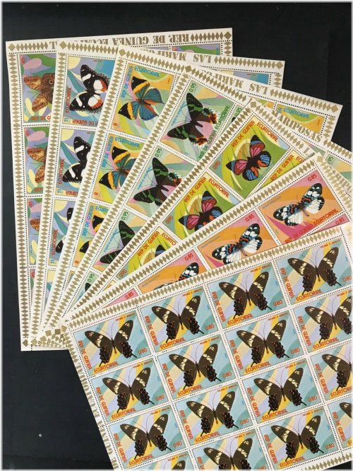 Equatorial Guinea Butterfly Stamp Collection