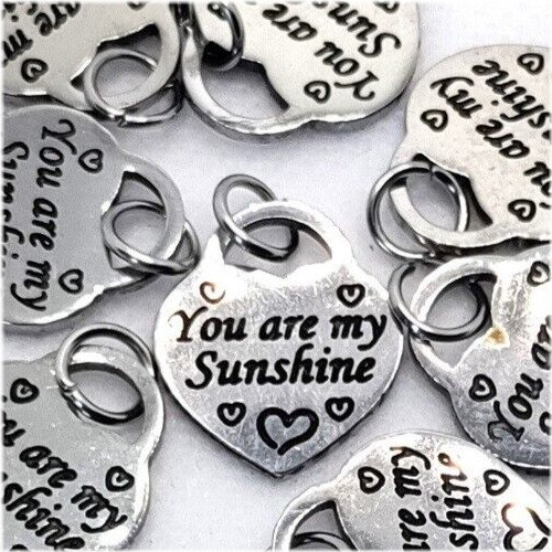 Sunshine Heart Charms