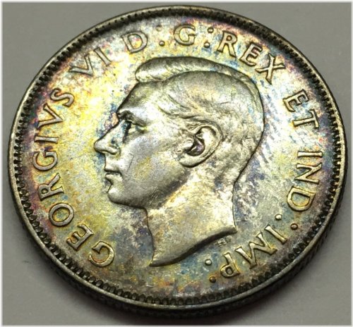 Canadian Silver Maple Leaf Quarter from 1947