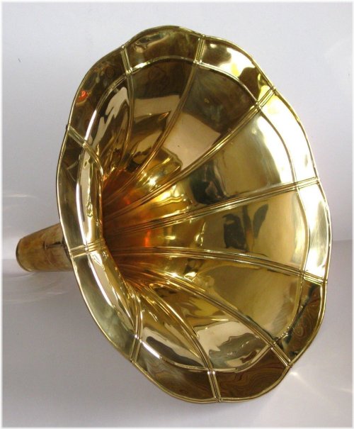 Brass Horn Gramophone Collectable Ornament - Retro Reproduction