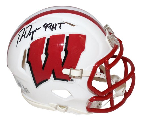 Wisconsin Badgers Autographed Ron Dayne Speed Mini Helmet