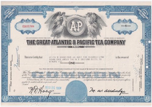 Blue Maryland Stock Certificate