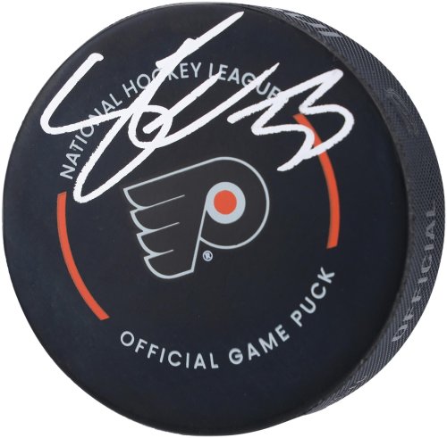 Flyers Goalie Signed Game Puck by Samuel Ersson