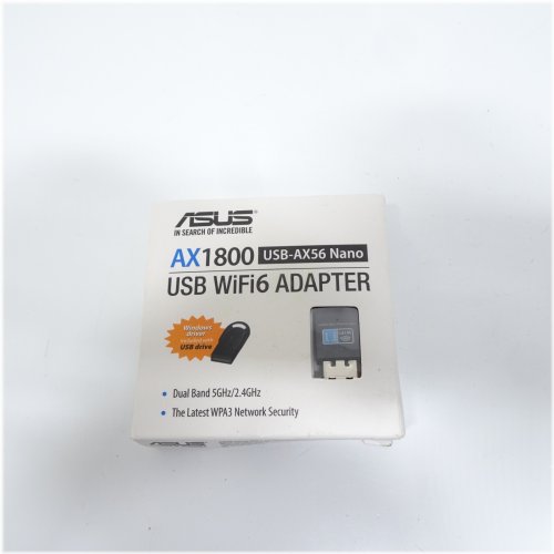 ASUS Dual-Band WiFi 6 AX1800 USB Network Adapter, Black