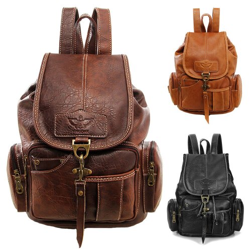 Leather Travel Satchel Backpack