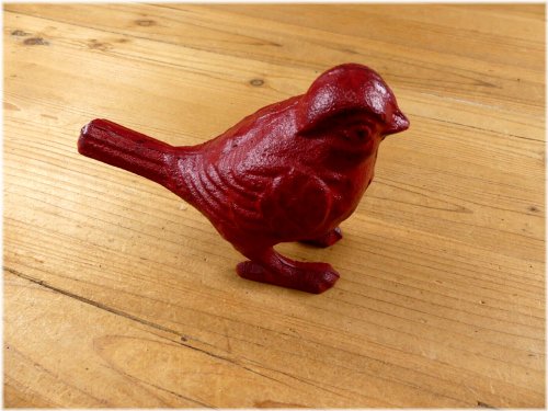 Iron Cardinal Sculpture