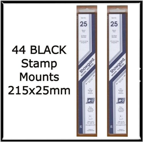 StampSecure Black Mounts - US Commem & Regular Issues (215x25mm)