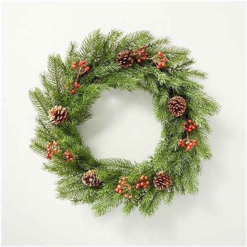 Festive Pinecone Winter Wreath