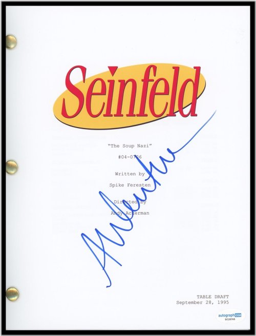 The Soup Nazi" Script Autographed by Alexandra Wentworth