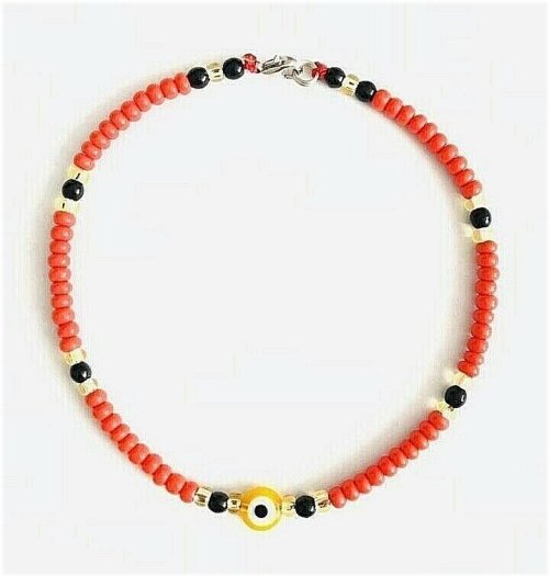 Golden Eye of Fortune Anklet - 10 inch