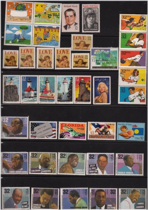 United States Commemorative Stamp Set with WWII Sheet (1995)