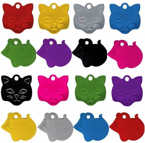 Anodized Aluminum Pet ID Tags - 100pcs/pack