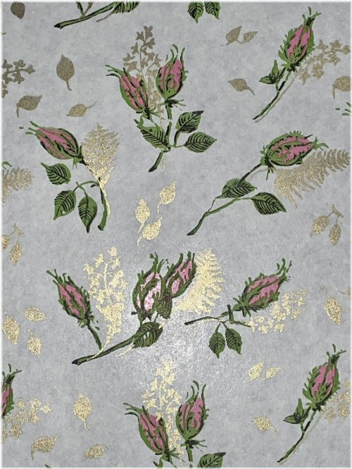 Floral Rosebud Vintage Wrapping Paper