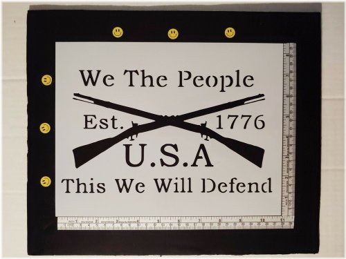 Patriotic Rifle Stencil