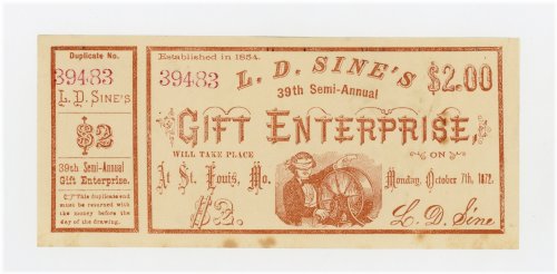 Antique Missouri Lottery Ticket