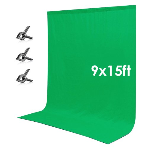 Green Screen Set with Clamps for Photography Backdrops