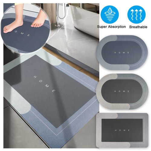 SoftStep Quick-Dry Bathroom Mat Set with Non-Slip Backing