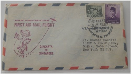 Historical Airmail Route Stamp