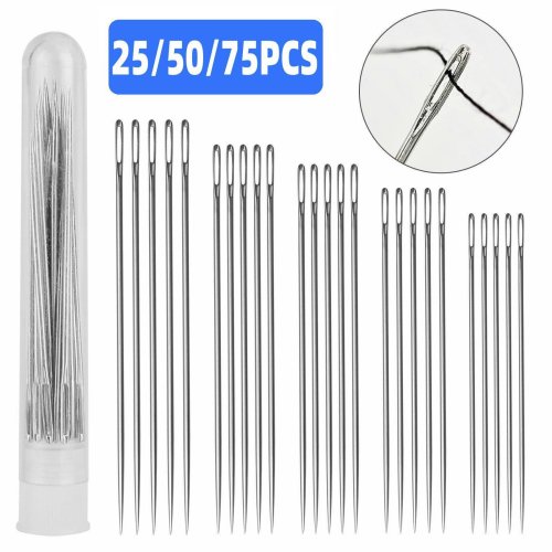 VersaStitch Hand Sewing Needle Set - 75 Large Eye Needles in 5 Sizes for Leather and Craft Projects