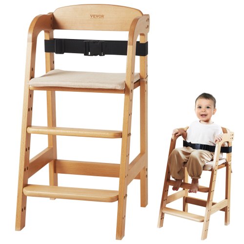 Little Nest Wooden High Chair with Cushion