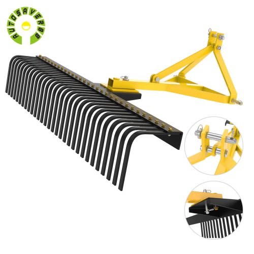 TerrainTamer 60" Heavy Duty Rake Attachment for Tractors