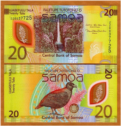 Western Samoa 20 Tala 2024 Polymer ZZ-Prefix UNC Replacement
