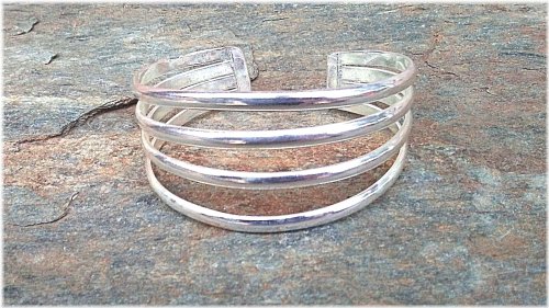 Mexican Artisan Silver Overlay Bracelet