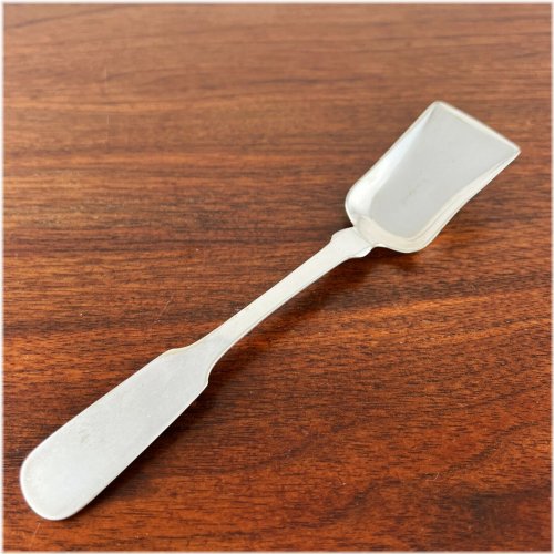 Antique American Coin Silver Sugar Shovel by Rogers Bros, circa 1820