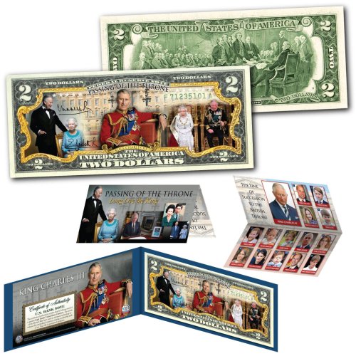 Royal Succession Commemorative $2 Bill with COA