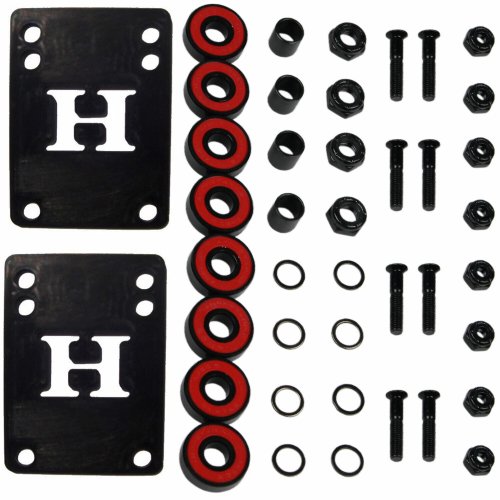 Skateboard Maintenance Kit - Bearings, Risers, and Hardware Set