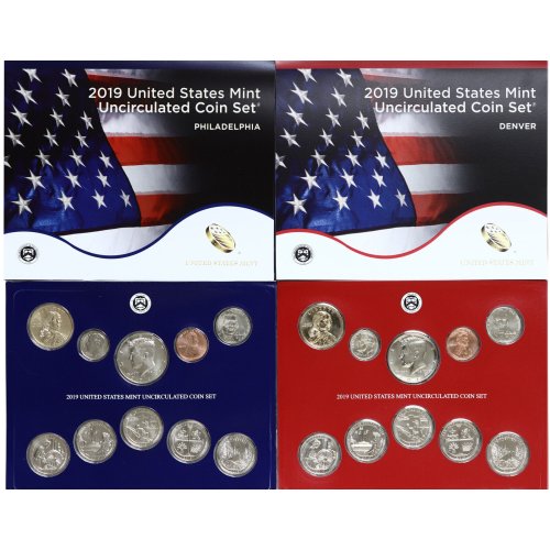 Brilliant Uncirculated 2019 US Coin Set with Original Packaging and 20 Coins