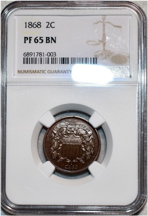 Iridescent Gem Proof Two Cent Piece