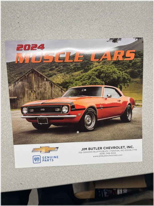Chevrolet GM Muscle Car Calender