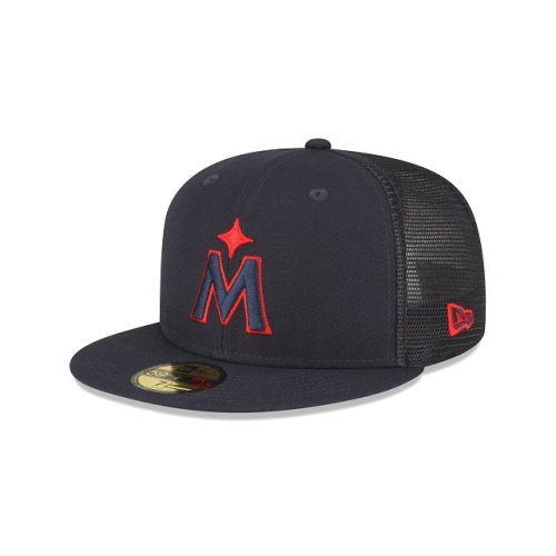 Twins Batting Practice Fitted Hat - Dark Navy