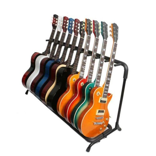 Harmony Hold: Folding Multi-Guitar Rack Stand with Round Tube Design