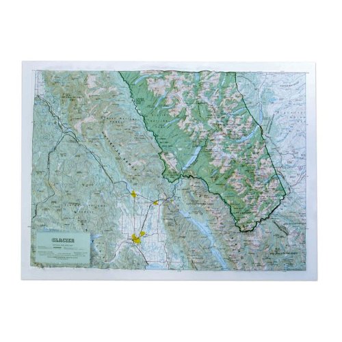Glacier National Park Topographic Map Model