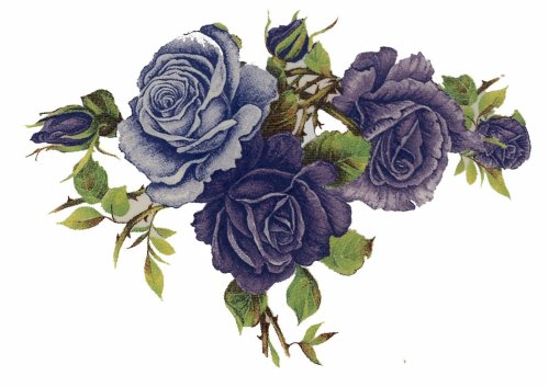 Lavender Rose Swag Ceramic Decals