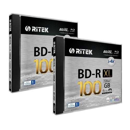 Ritek Archival 100GB White Inkjet Printable Discs