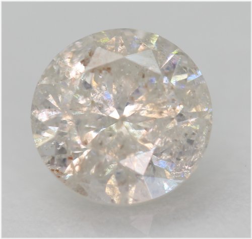 Enhanced H Color Round Brilliant 0.58 Carat Loose Diamond