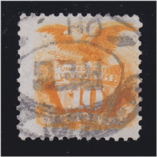 1875 10c Re-Issue Stamp with OH Reg Cancel & PF Cert