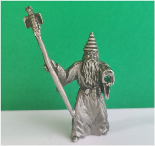 Hudson's Miniature Pewter Wizard Figurine with Box